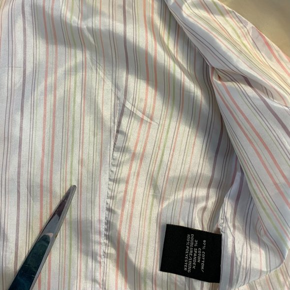 2/$25 - VINTAGE 90s Yellow Buttoned Blazer by Simply Manakin - Picture 10 of 10